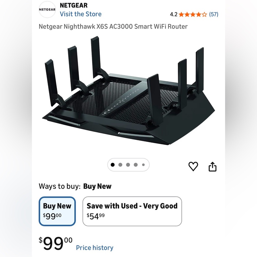 NETGEAR Nighthawk X6S AC3000 Tri-Band WiFi Router - Black and Gray NWOT - Picture 7 of 7